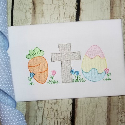 carrot cross egg sketch